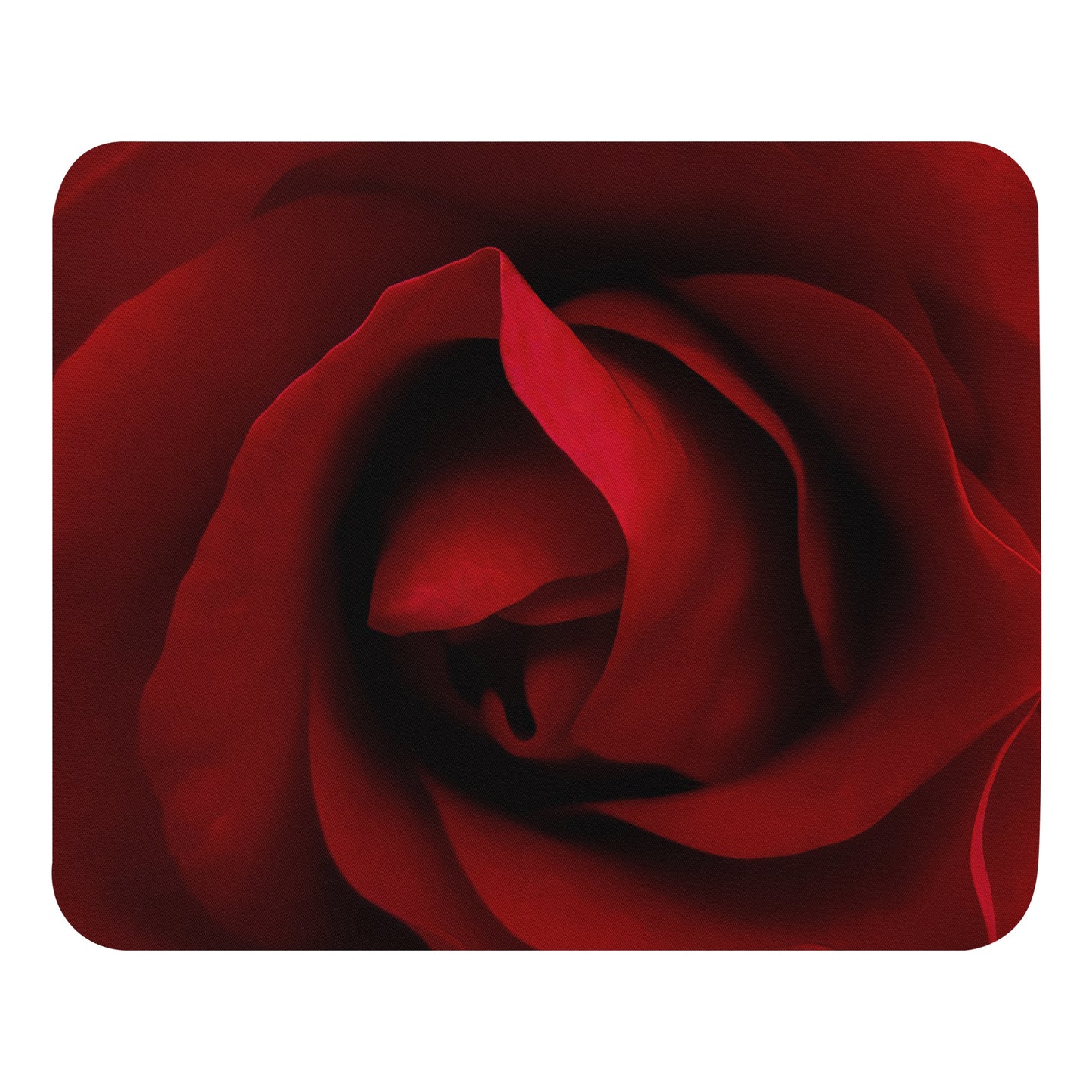 Beautiful Red Rose Mouse Pad - Vibrant Macro Photography, A Perfect Gift For Nature & Flower Lovers - Perfect For Home Offices And Studios
