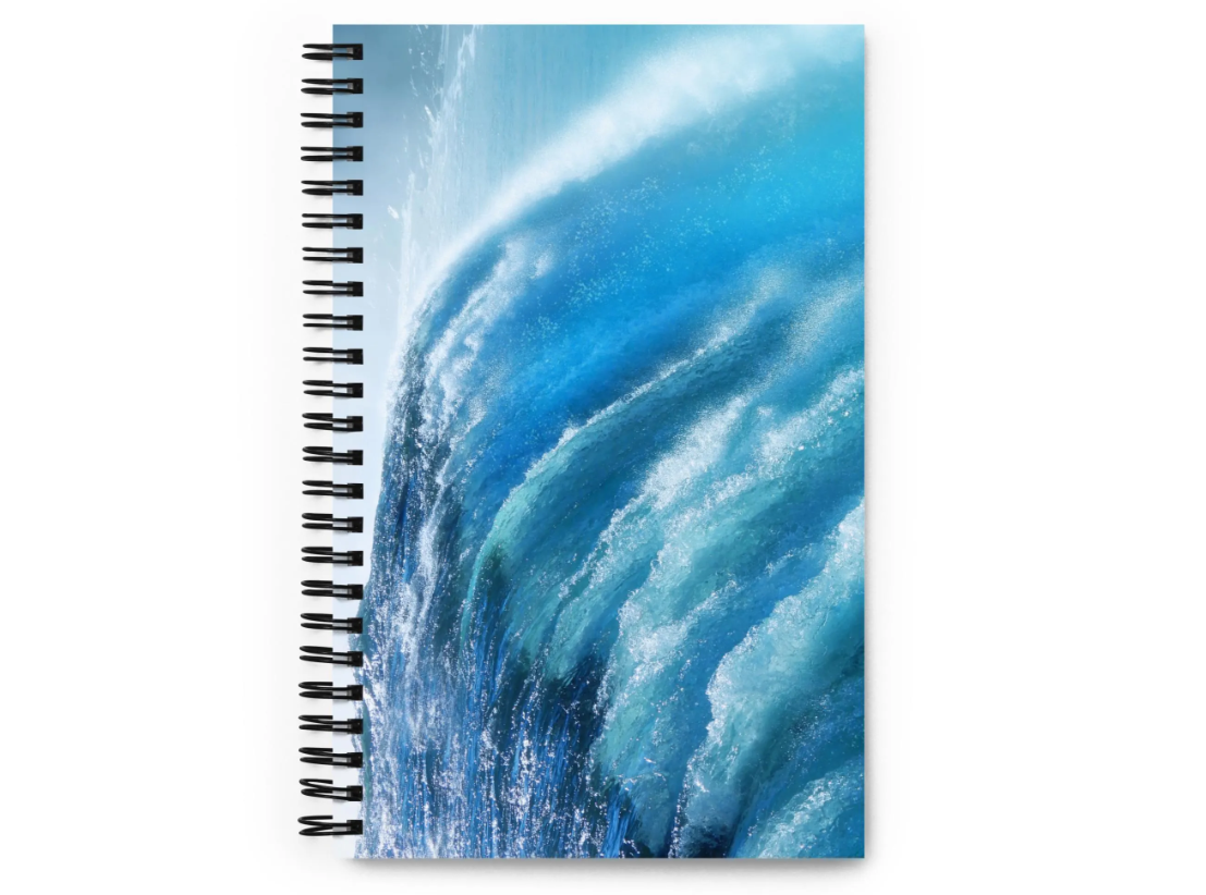 Niagara Falls Spiral Notebook - Vibrant Blue Shades, A Perfect Gift for Nature And Travel Lovers, Stylish & Visually Stunning Photography