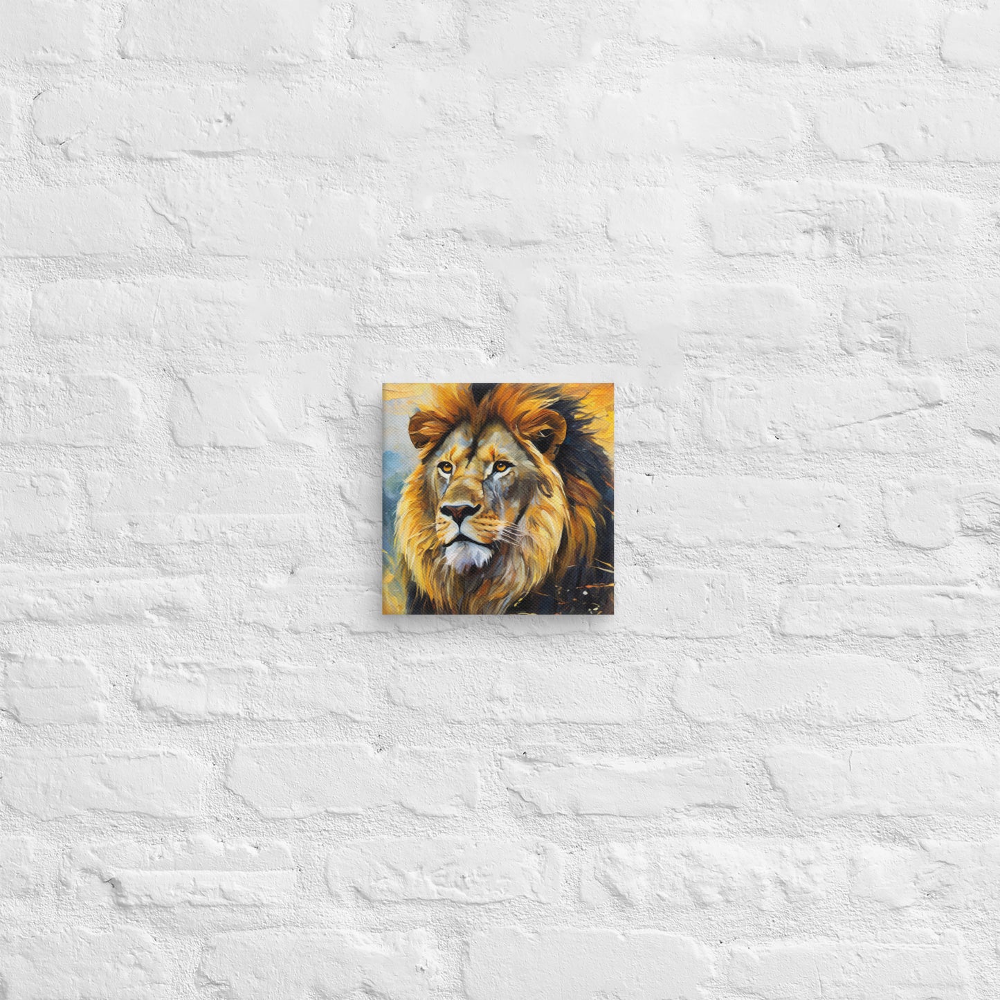 Majestic African Lion Oil Painting Canvas - Vibrant Home & Country Wall Decor - Perfect Stylish For Gift Friends, Nature And Wildlife Lovers