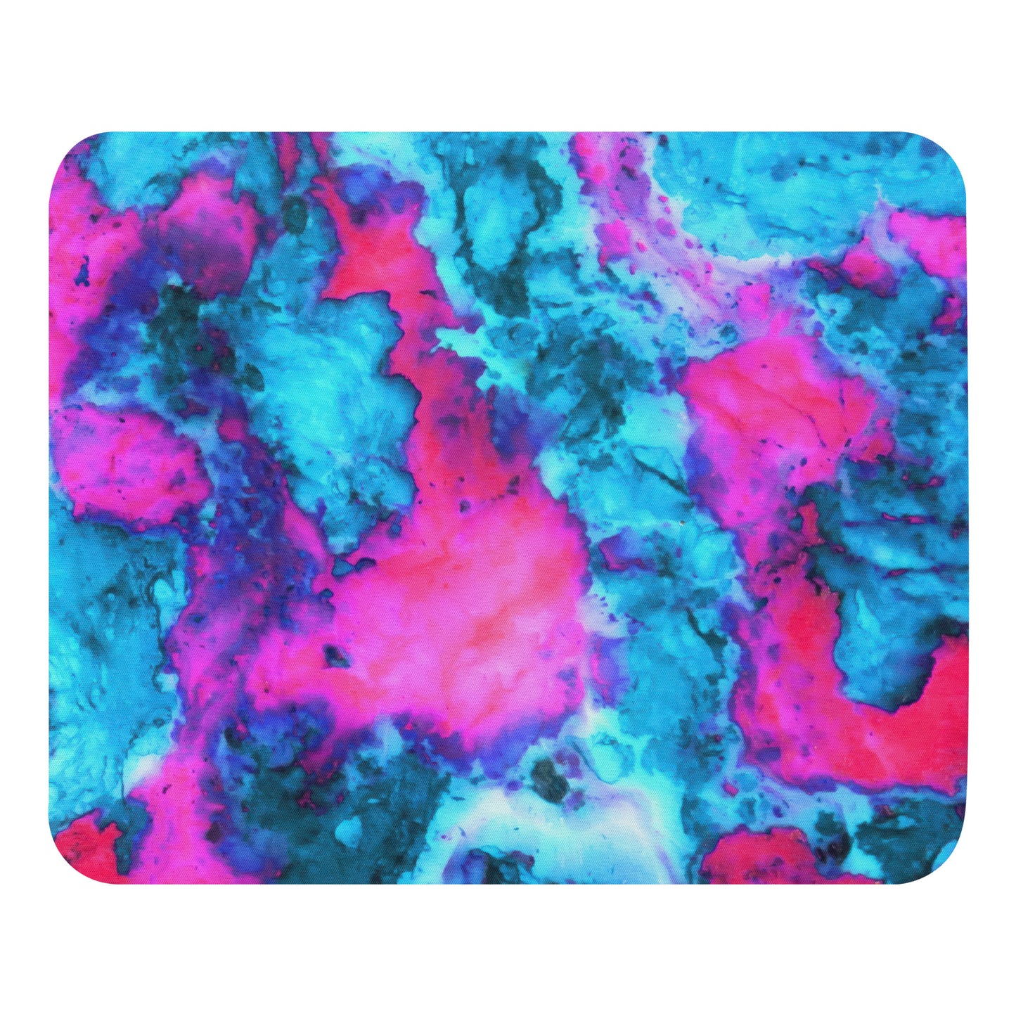 Vibrant Marble Abstract Mouse Pad - Magenta & Cyan Art - Stylish & Durable - Perfect for Art Lovers & Creative Workspaces