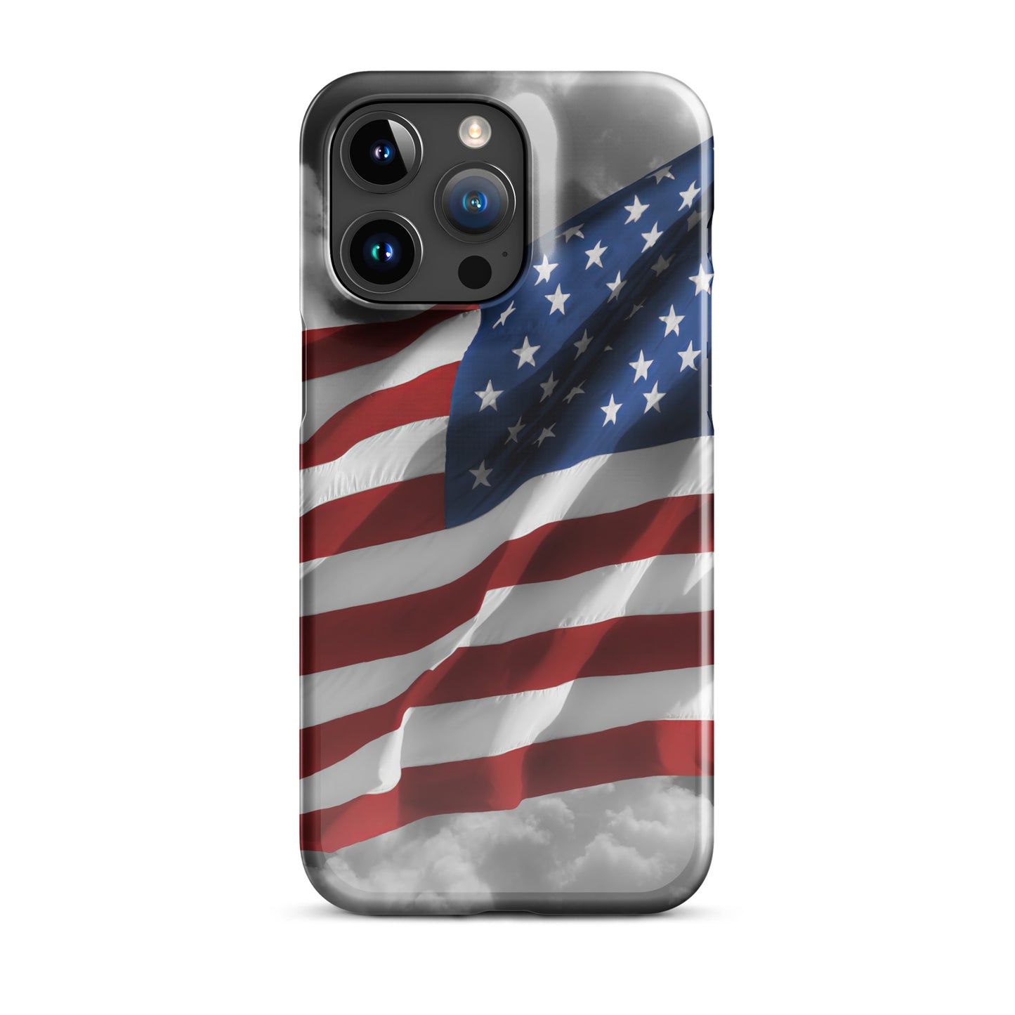 Patriotic Apple iPhone® Snap Case - Old Glory American Flag With Color Splash Effect - Perfect Gift For Fourth Of July & Other USA Holidays