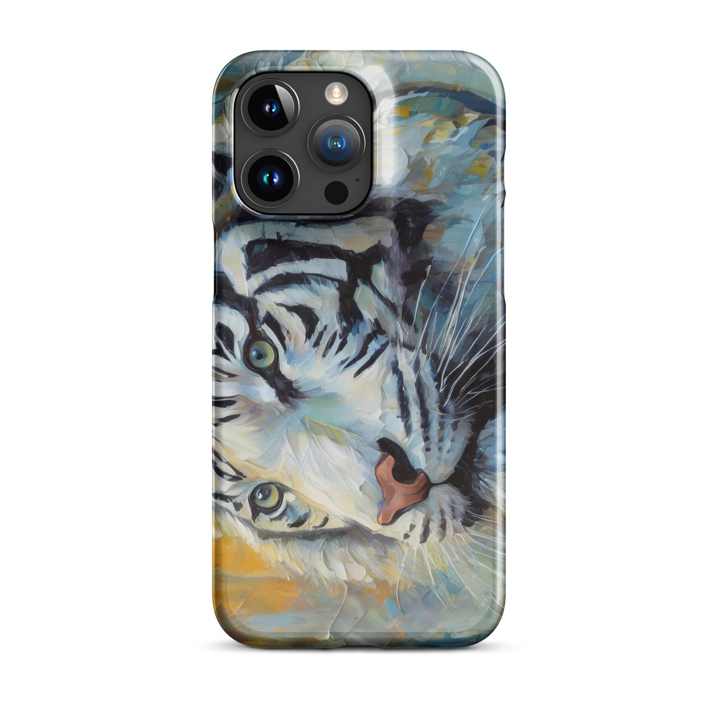 Majestic White Tiger Oil Painting iPhone Snap Case – Vibrant, Stylish And Elegant Wildlife Art Gift For Nature Lovers – Durable Protection