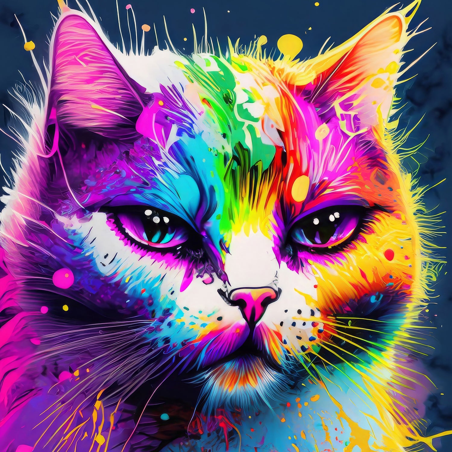 A PSYCHEDELIC CAT