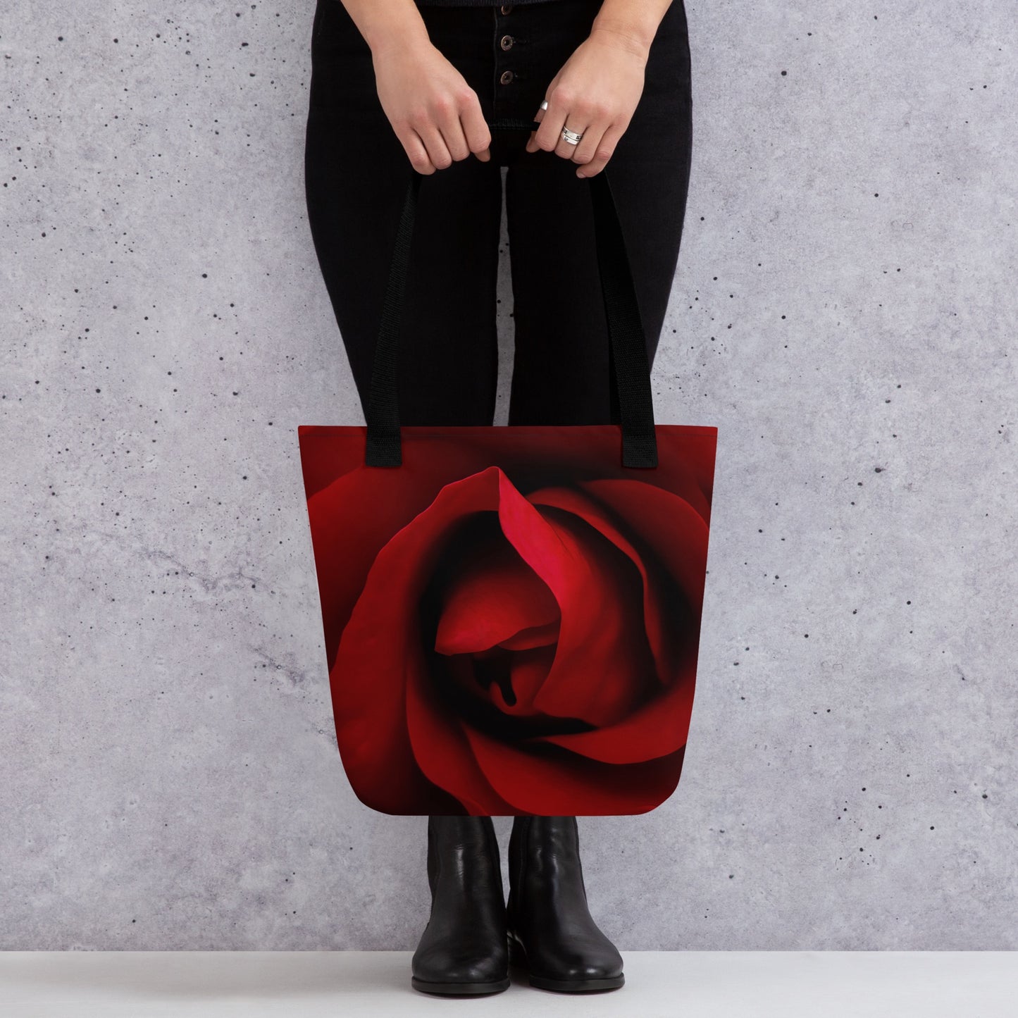 Beautiful Red Rose Tote Bag - Vibrant, Stylish, Detailed Floral Photography - Perfect Gift For Nature And Flower Lovers & Romantic Occasions