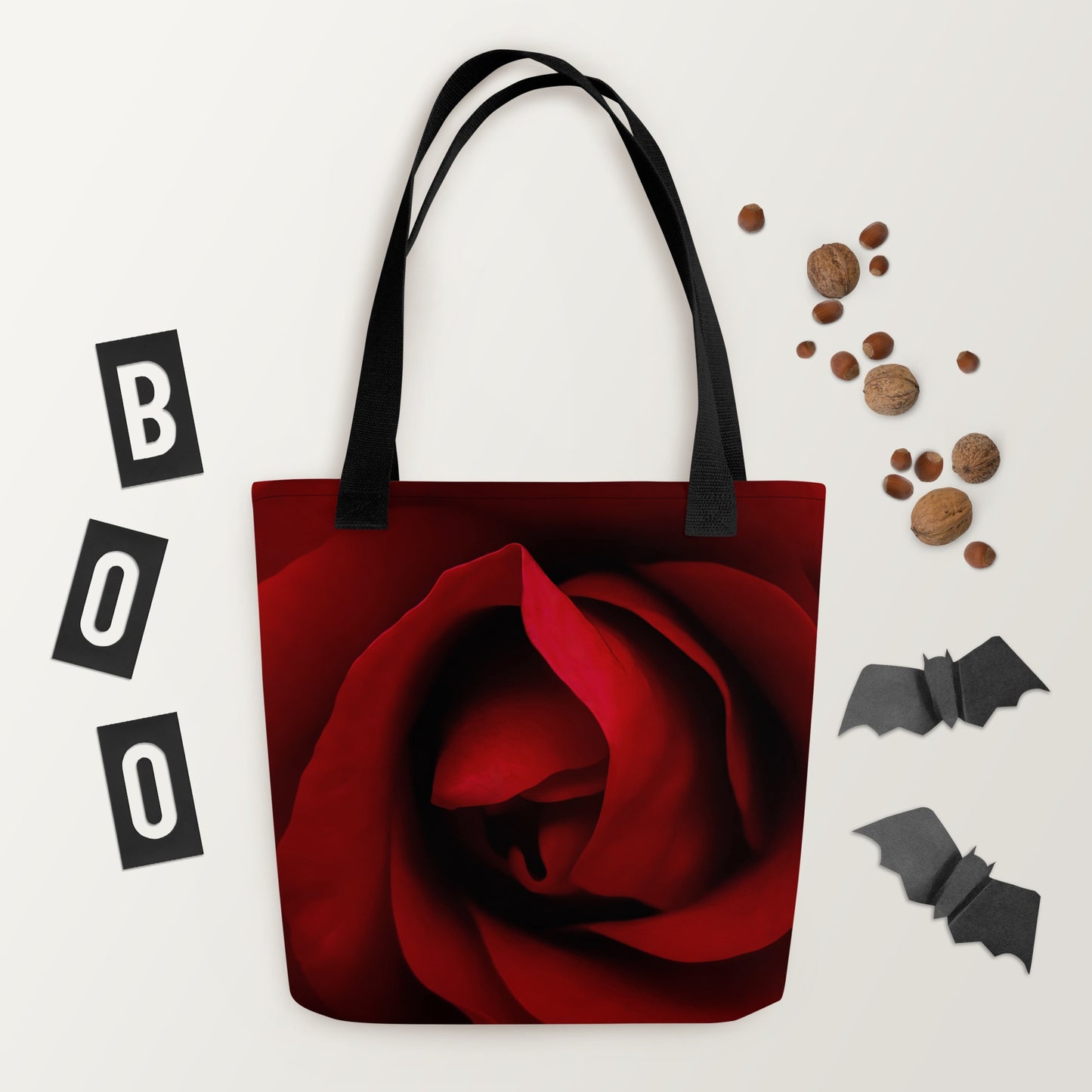 Beautiful Red Rose Tote Bag - Vibrant, Stylish, Detailed Floral Photography - Perfect Gift For Nature And Flower Lovers & Romantic Occasions