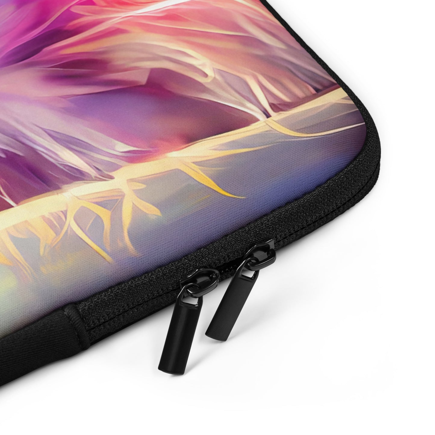 Rainbow Cat Laptop Sleeve - Vibrant and Stylish Painting, Fun for All Ages, Colorful And Unique Tech Accessory - Great Gift For Students