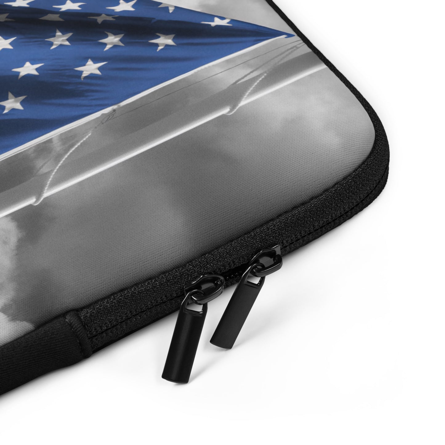Patriotic Laptop Sleeve - Old Glory American Flag With Color Splash Effect - Stylish Tech And Desk Décor & Perfect Gift For Fourth Of July