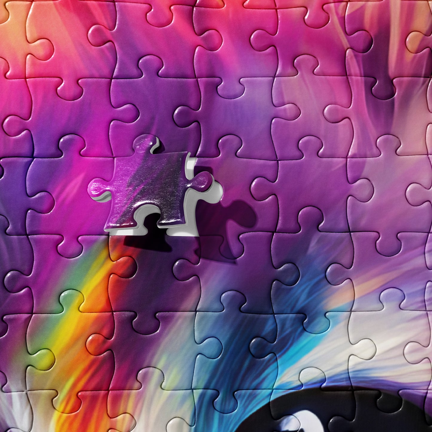 Colorful Rainbow Fur Cat Jigsaw Puzzle – 500 Pieces Of Feline Fun! - Great For Family Time - Fun For Cat Lovers Of All Ages