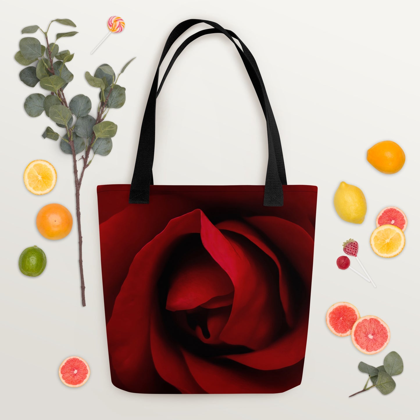 Beautiful Red Rose Tote Bag - Vibrant, Stylish, Detailed Floral Photography - Perfect Gift For Nature And Flower Lovers & Romantic Occasions