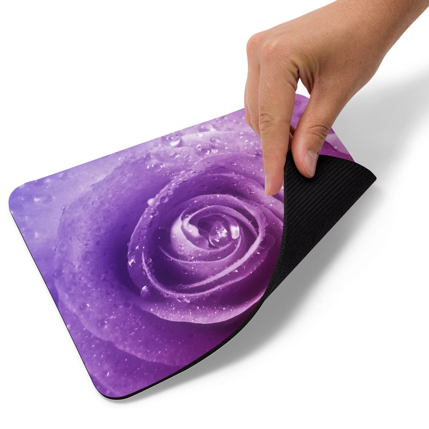 Elegant Pink Rose Mouse Pad - Beautiful Floral Photography - Soft & Durable Desk Accessory - Perfect For A Home Office Or A Stylish Gift