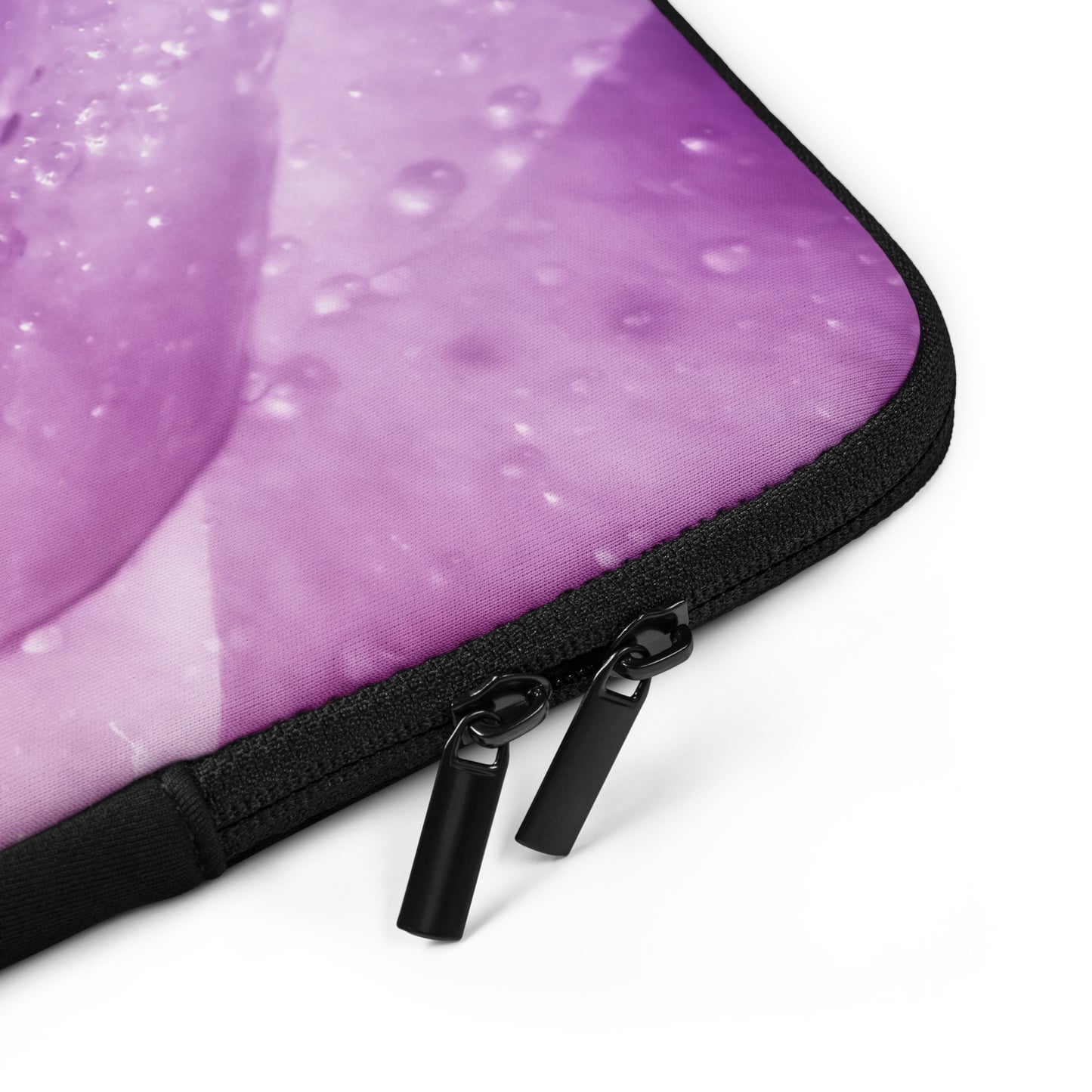 Elegant Pink Rose Laptop Sleeve - Stylish Macro Photography With Hints Of Purple  - Perfect Gift For Nature & Flower Lovers -  Floral Design