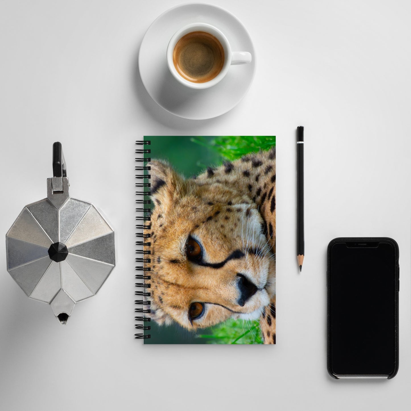 Majestic Cheetah Spiral Notebook - Vibrant Portrait Photograph, Perfect Gift For Nature, Wildlife & Travel Lovers - Journal And Planner