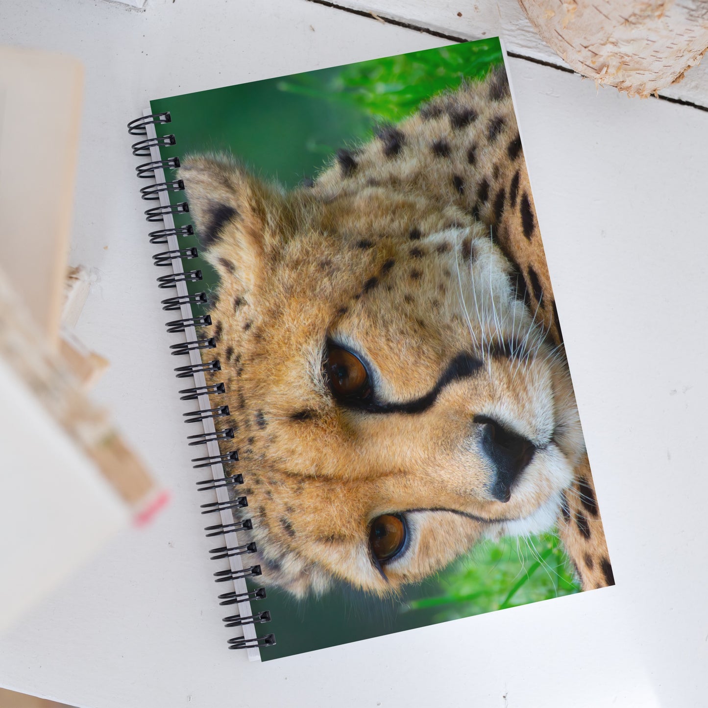 Majestic Cheetah Spiral Notebook - Vibrant Portrait Photograph, Perfect Gift For Nature, Wildlife & Travel Lovers - Journal And Planner