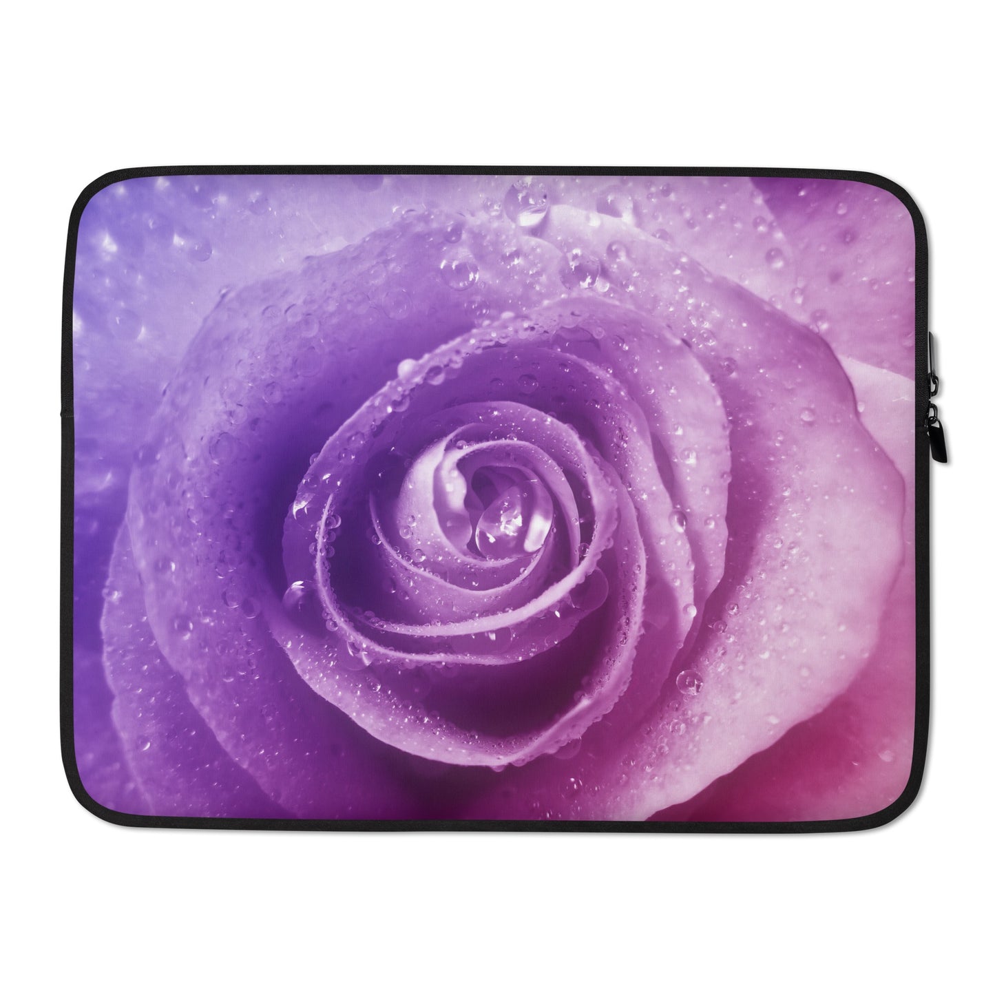 Elegant Pink Rose Laptop Sleeve - Stylish Macro Photography With Hints Of Purple  - Perfect Gift For Nature & Flower Lovers -  Floral Design