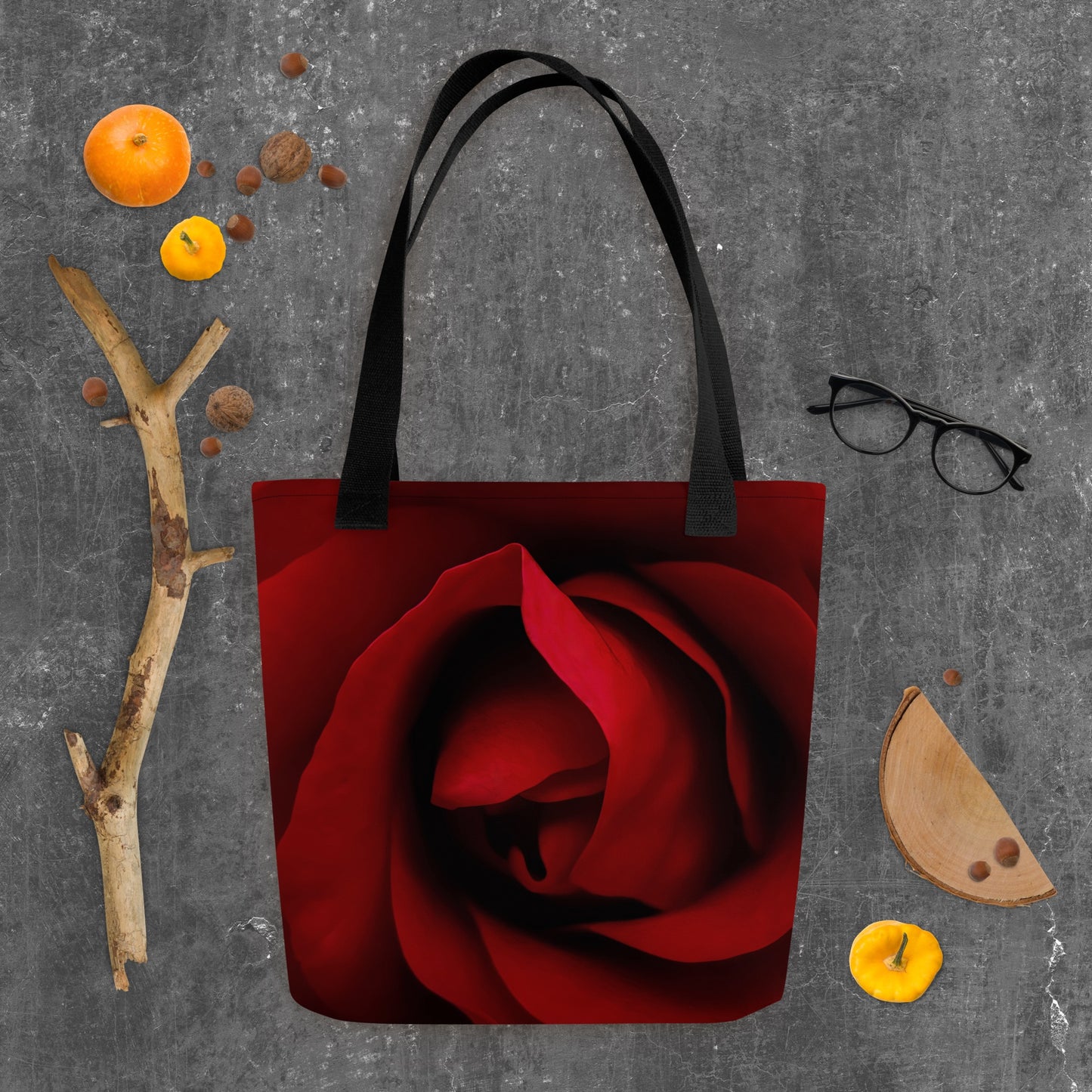 Beautiful Red Rose Tote Bag - Vibrant, Stylish, Detailed Floral Photography - Perfect Gift For Nature And Flower Lovers & Romantic Occasions