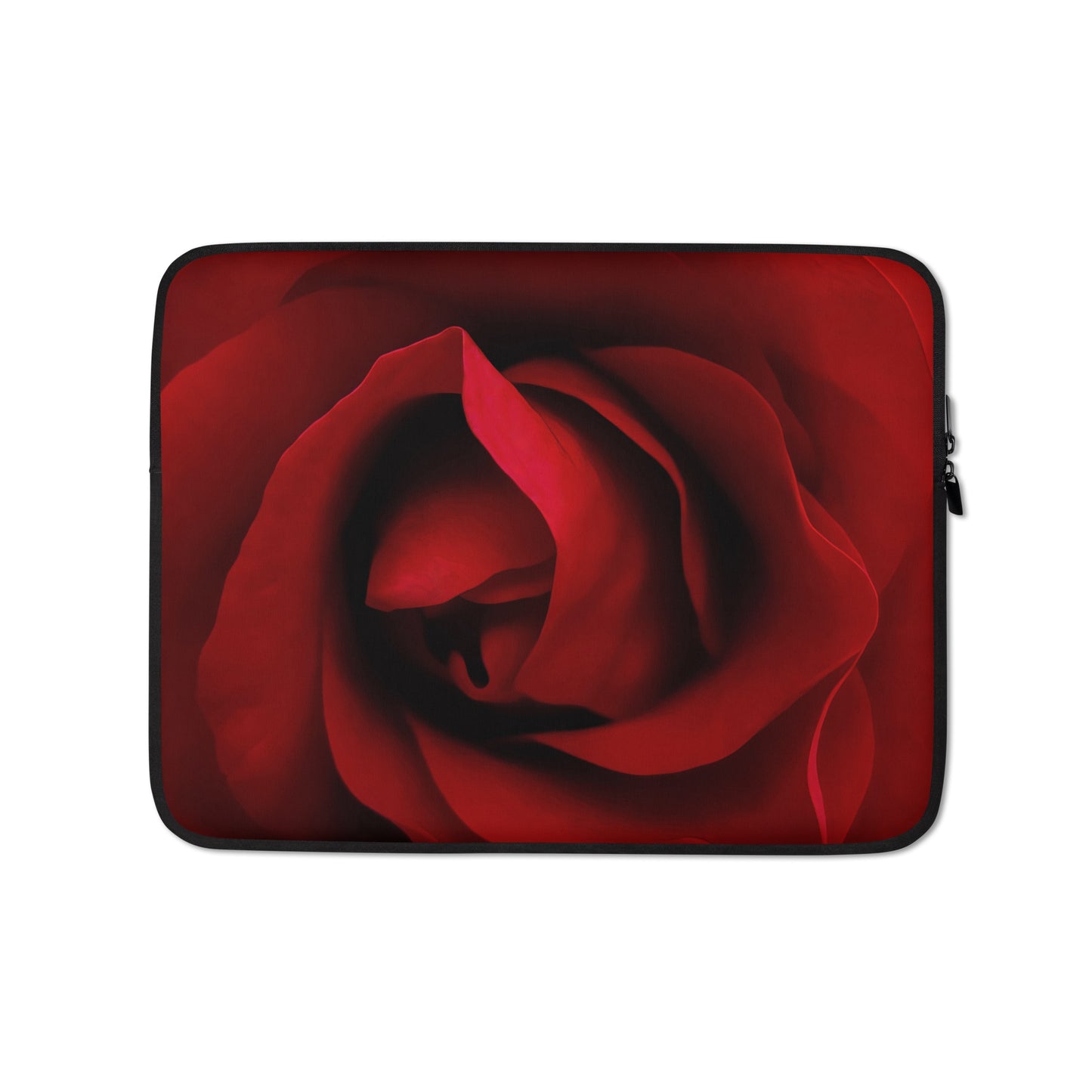 Elegant Red Rose Laptop Sleeve - Vibrant Macro Photography, Perfect Gift for Nature Lovers & Romantic Occasions - Great For Work And School