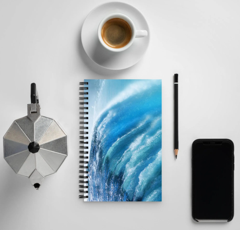 Niagara Falls Spiral Notebook - Vibrant Blue Shades, A Perfect Gift for Nature And Travel Lovers, Stylish & Visually Stunning Photography