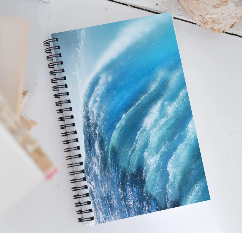 Niagara Falls Spiral Notebook - Vibrant Blue Shades, A Perfect Gift for Nature And Travel Lovers, Stylish & Visually Stunning Photography