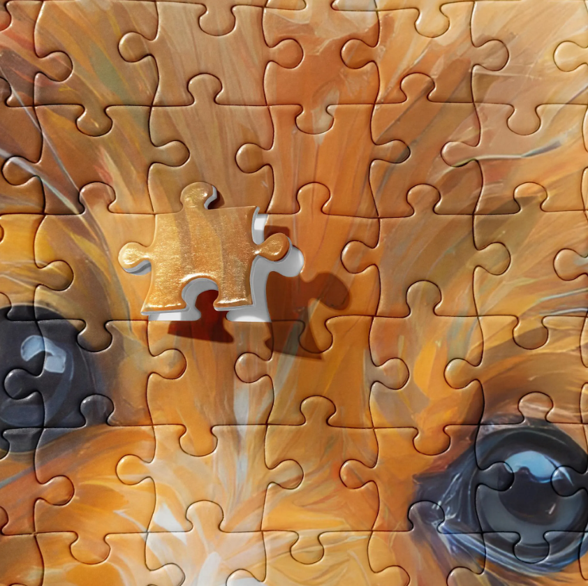 Adorable Kitten And Puppy Jigsaw Puzzle - Vibrant And Stylish Oil Painting, Perfect Gift For Kids, Families, Pet Lovers And Art Enthusiasts