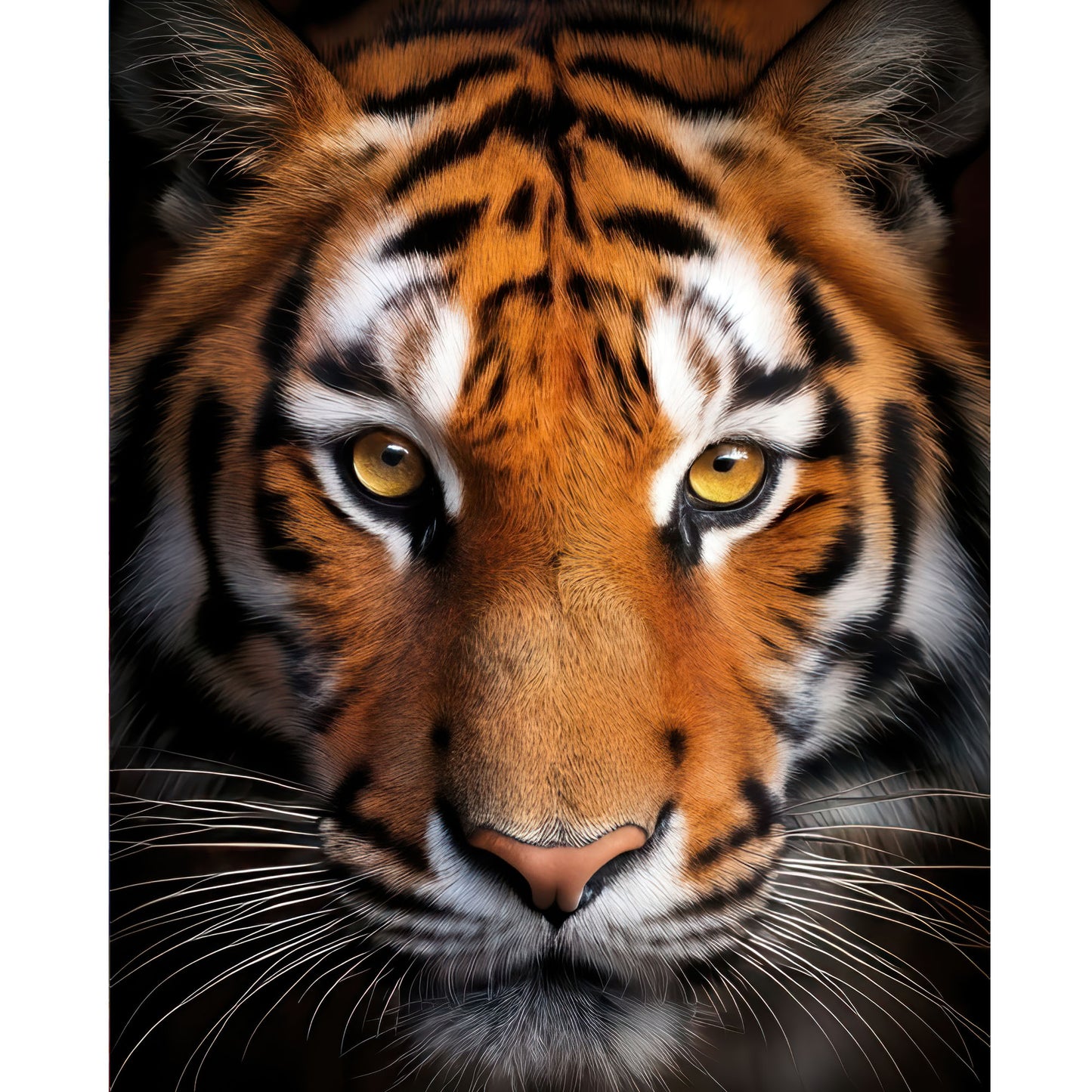 Majestic Royal Bengal Tiger Portrait - Digital Art Print - Fierce & Elegant Wildlife Decor - Nature Lover Wall Art - Animal Aesthetic