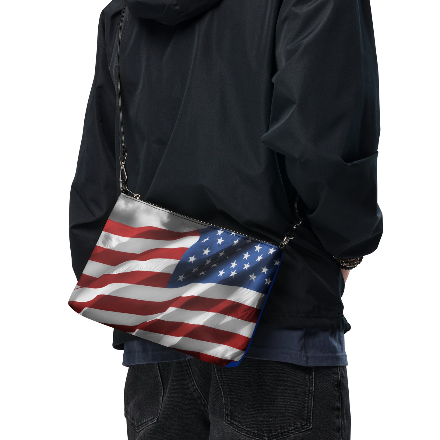 Old Glory American Flag Crossbody Bag - Fun Stylish Color Splash Effect, Patriotic Gift, Perfect For Fourth Of July And American Holidays