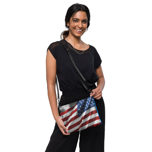 Old Glory American Flag Crossbody Bag - Fun Stylish Color Splash Effect, Patriotic Gift, Perfect For Fourth Of July And American Holidays