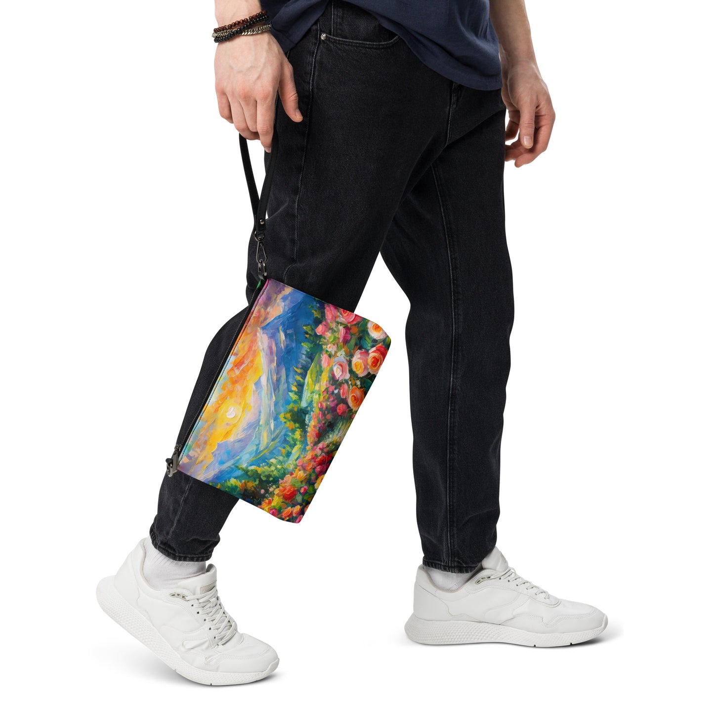 Scenic Mountain Sunset Crossbody Bag - Majestic Oil Painting, Nature Lovers Gift, Colorful Stylish Accessory, Perfect For Travel & Daily Use