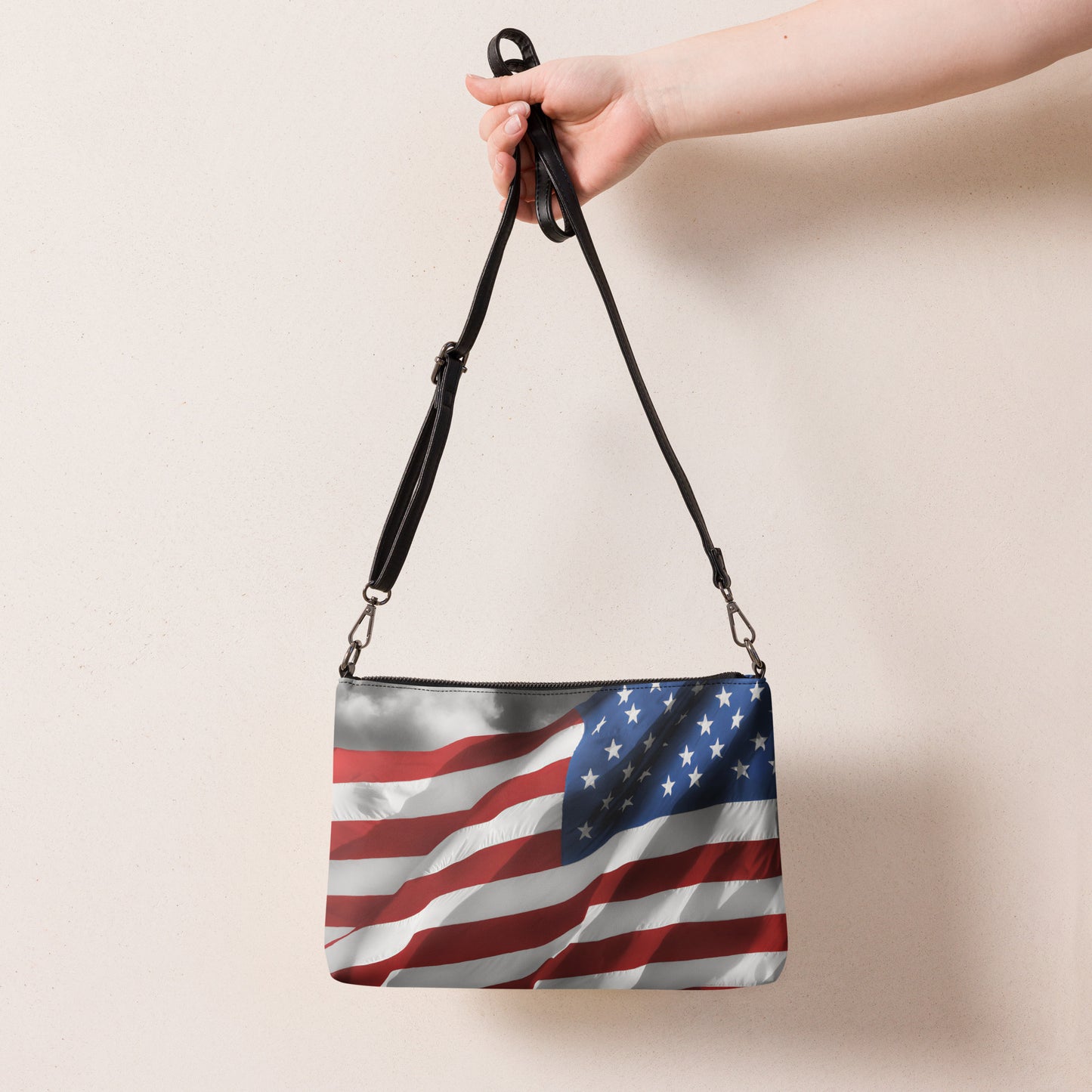 Old Glory American Flag Crossbody Bag - Fun Stylish Color Splash Effect, Patriotic Gift, Perfect For Fourth Of July And American Holidays