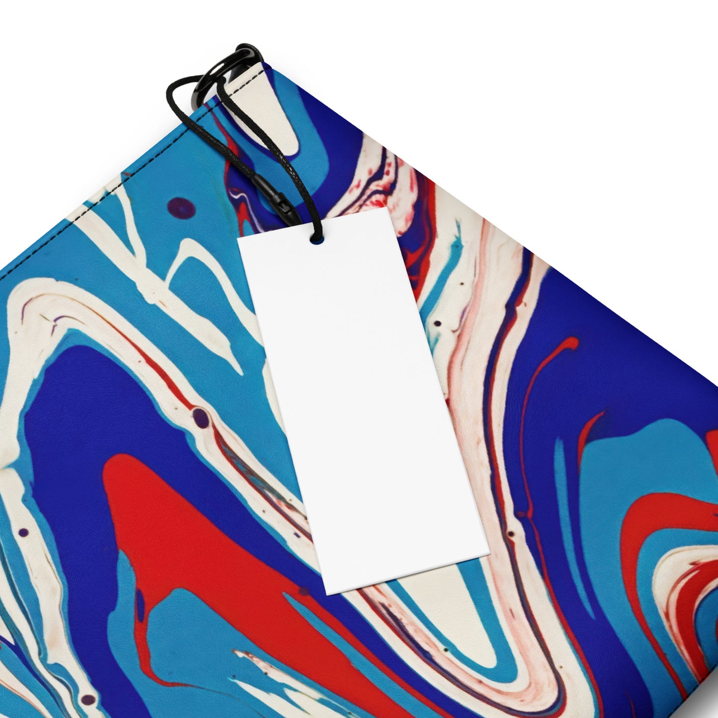 Red, White & Blue Abstract Flow Painting Crossbody Bag - Unique Art Lovers Gift, Handmade Stylish Accessory, Fun And Perfect Holiday Present