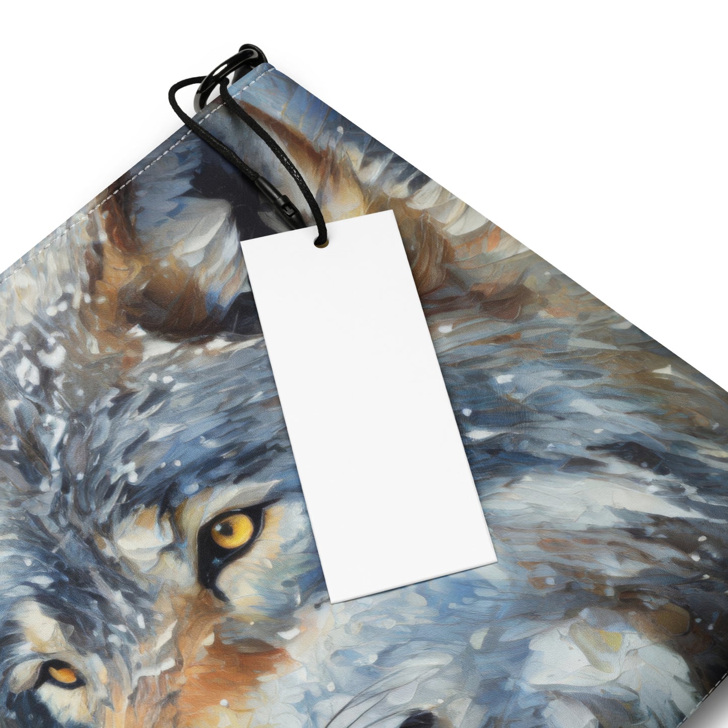 Vibrant Grey Wolf Cross Body Bag - Colorful Oil Painting, Winter Landscape, Perfect Nature & Wildlife Gift, Fun Stylish Everyday Accessory