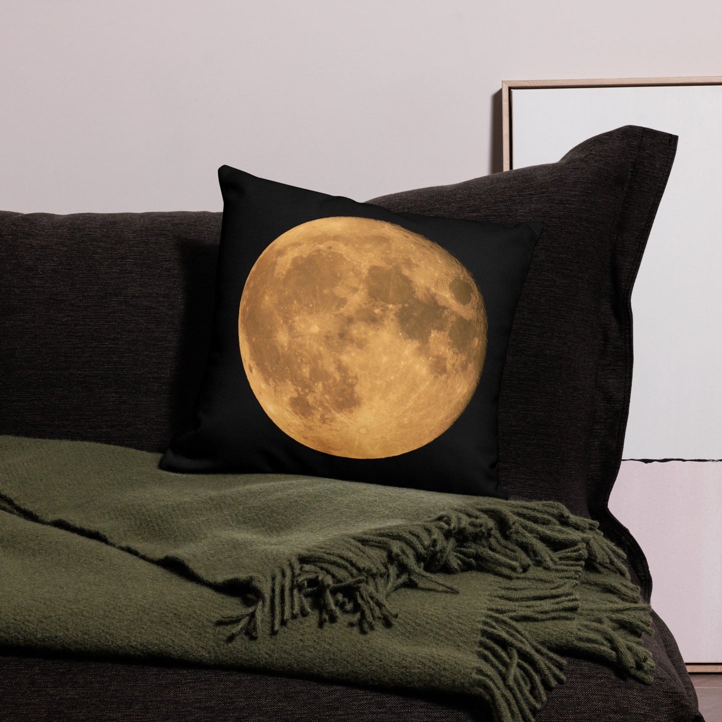 Premium Pillow With Stunning Autumn Moon Photo Print – Perfect For Home, Living Room, Bedroom, Office Décor And Seasonal Gift For Loved Ones