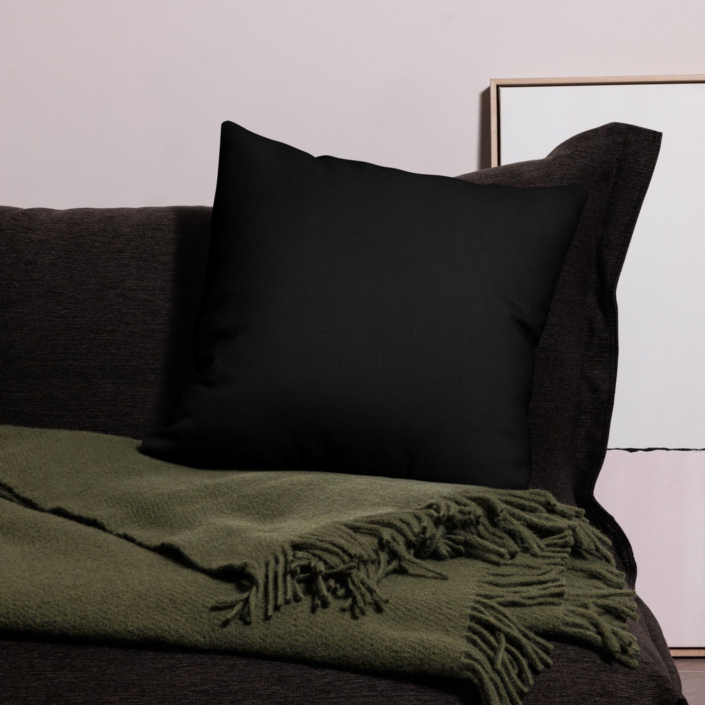 Beautiful Grey Wolf Premium Pillow - Vibrant Oil Painting, Winter Landscape, Perfect Gift For Nature & Wildlife Lovers, Home Bedroom Décor