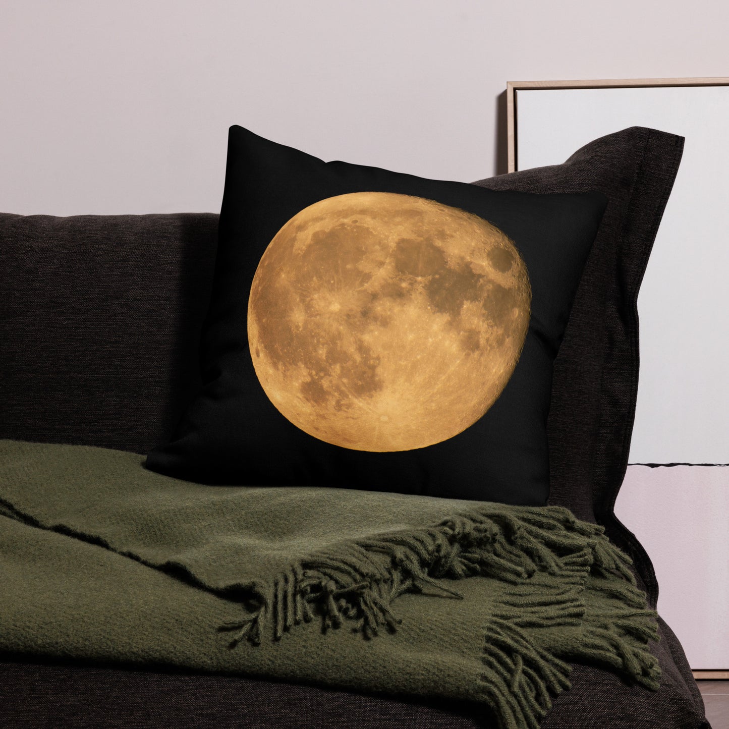 Premium Pillow With Stunning Autumn Moon Photo Print – Perfect For Home, Living Room, Bedroom, Office Décor And Seasonal Gift For Loved Ones