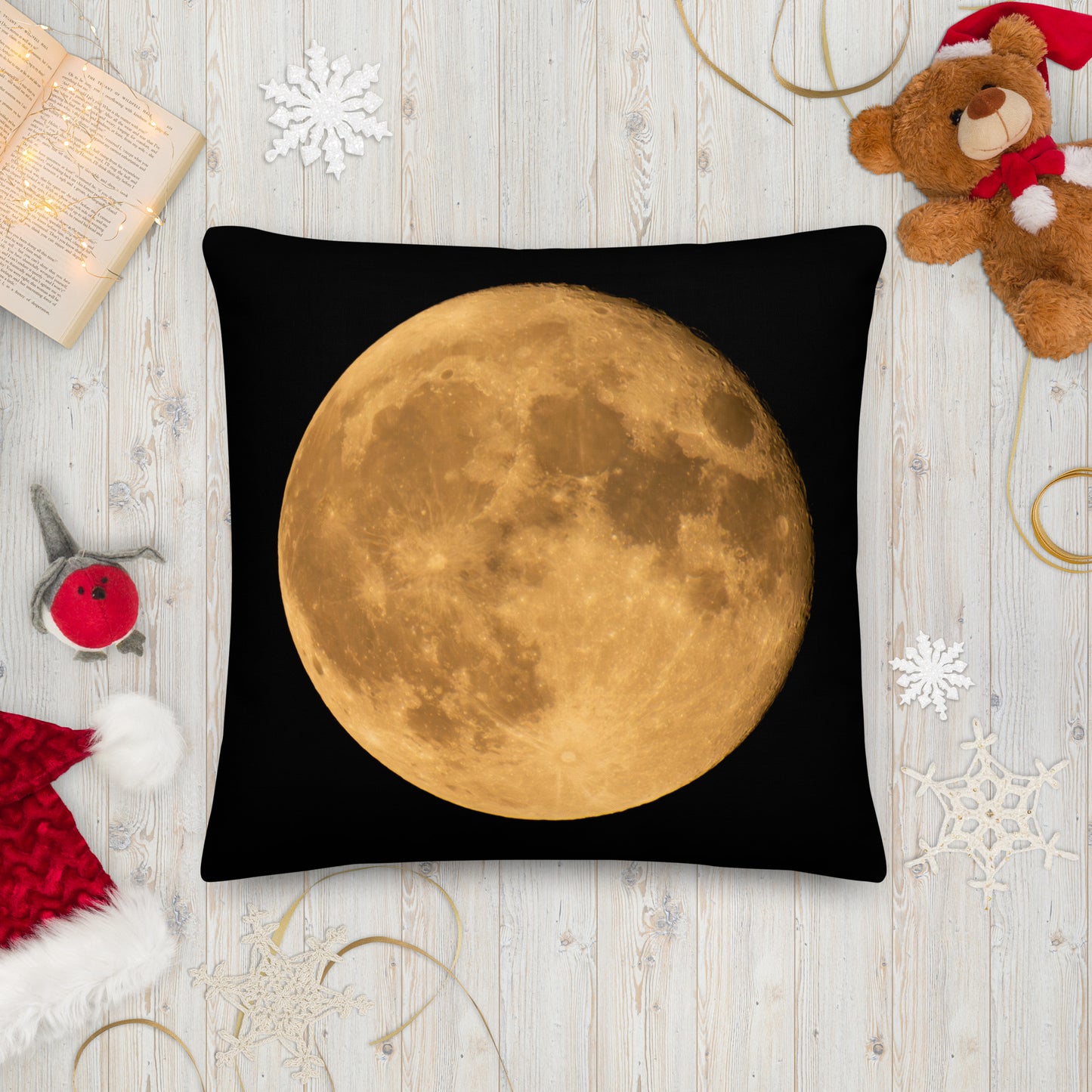 Premium Pillow With Stunning Autumn Moon Photo Print – Perfect For Home, Living Room, Bedroom, Office Décor And Seasonal Gift For Loved Ones
