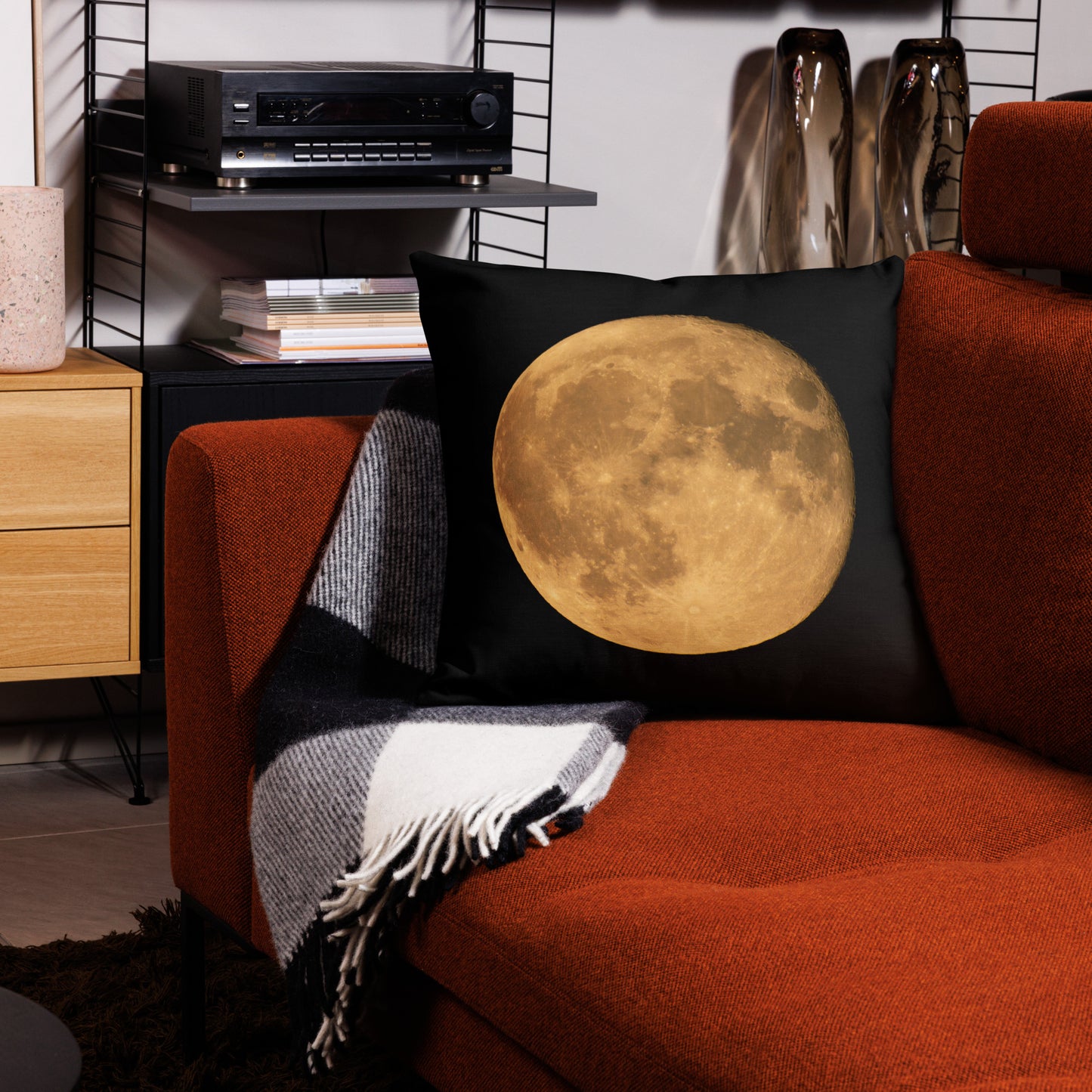 Premium Pillow With Stunning Autumn Moon Photo Print – Perfect For Home, Living Room, Bedroom, Office Décor And Seasonal Gift For Loved Ones