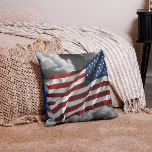 Premium Pillow Case - Old Glory American Flag With Color Splash Effect - Stylish Home & Office Couch Décor, Perfect Gift For Fourth Of July