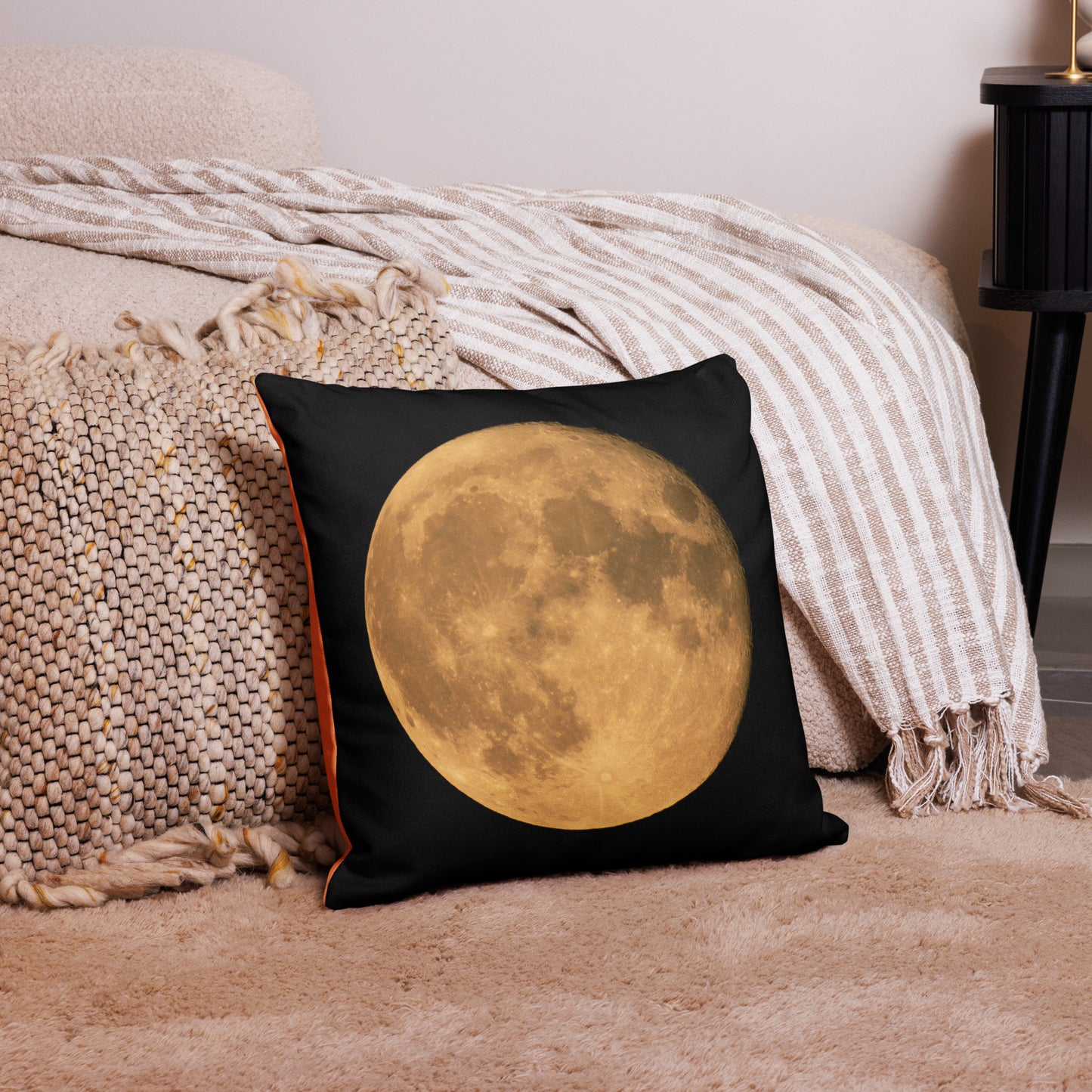 Premium Pillow Case With Stunning Autumn Moon Photograph – Perfect For Stylish Home, Patio, Bedroom, Office Décor, And Seasonal Autumn Gifts