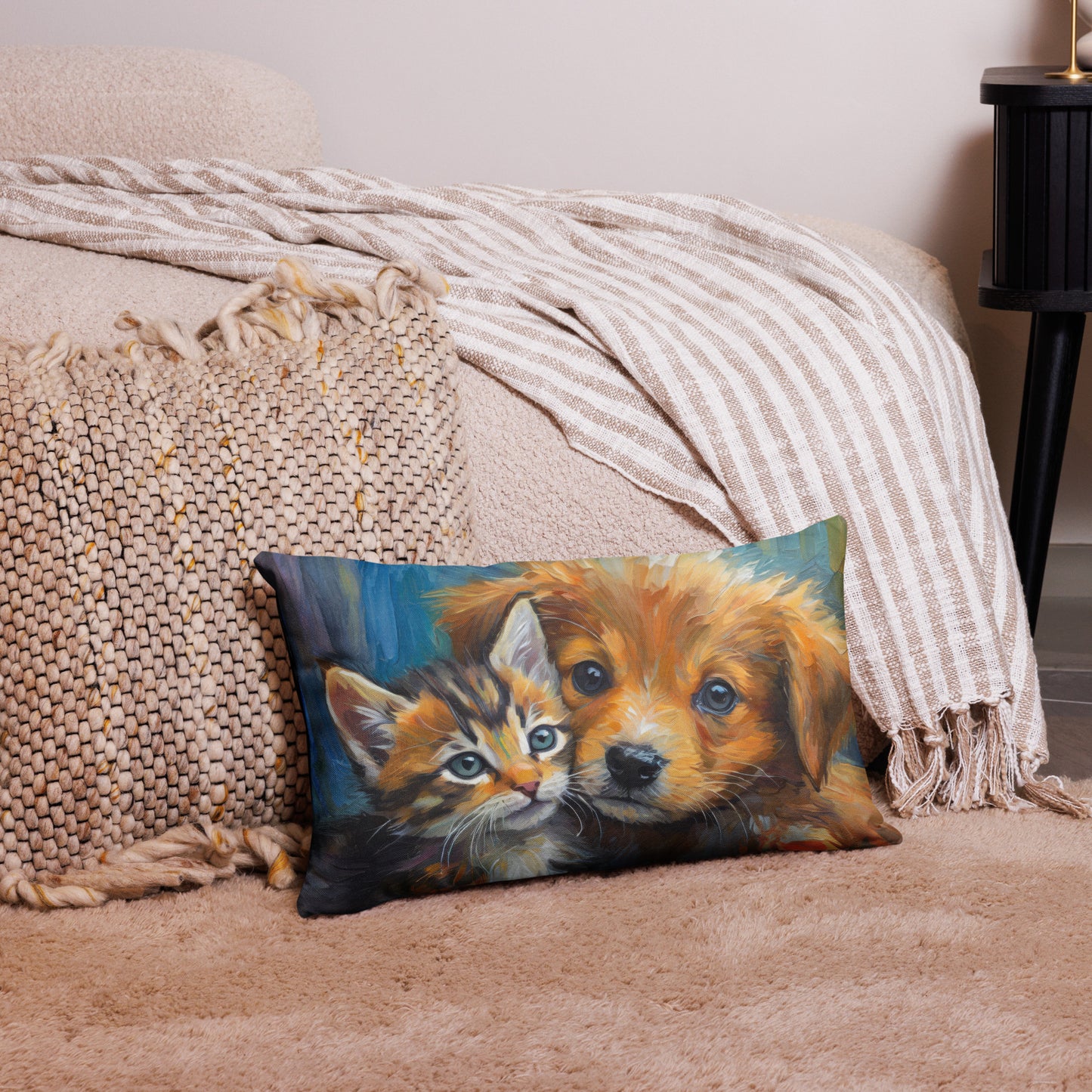 Puppy, kitten, pets, cats, dogs, pals, cute, painting, art,