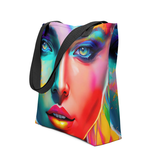 Chroma, Goddess Of Color Tote Bag - Vibrant, Stylish And Colorful Art - Perfect For Fantasy, Surreal & Modern Art Lovers - Great Gift Idea