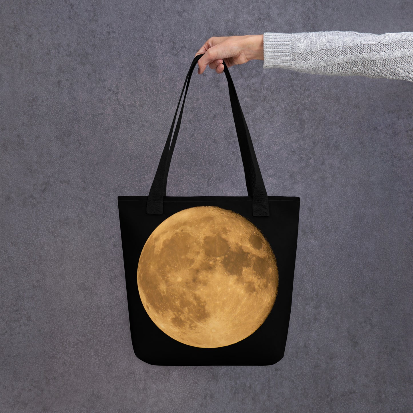 Premium Tote Bag With Stunning Autumn Moon Print – Perfect For Seasonal Gifts, Everyday Use, and Adding A Touch Of Elegance To Your Style
