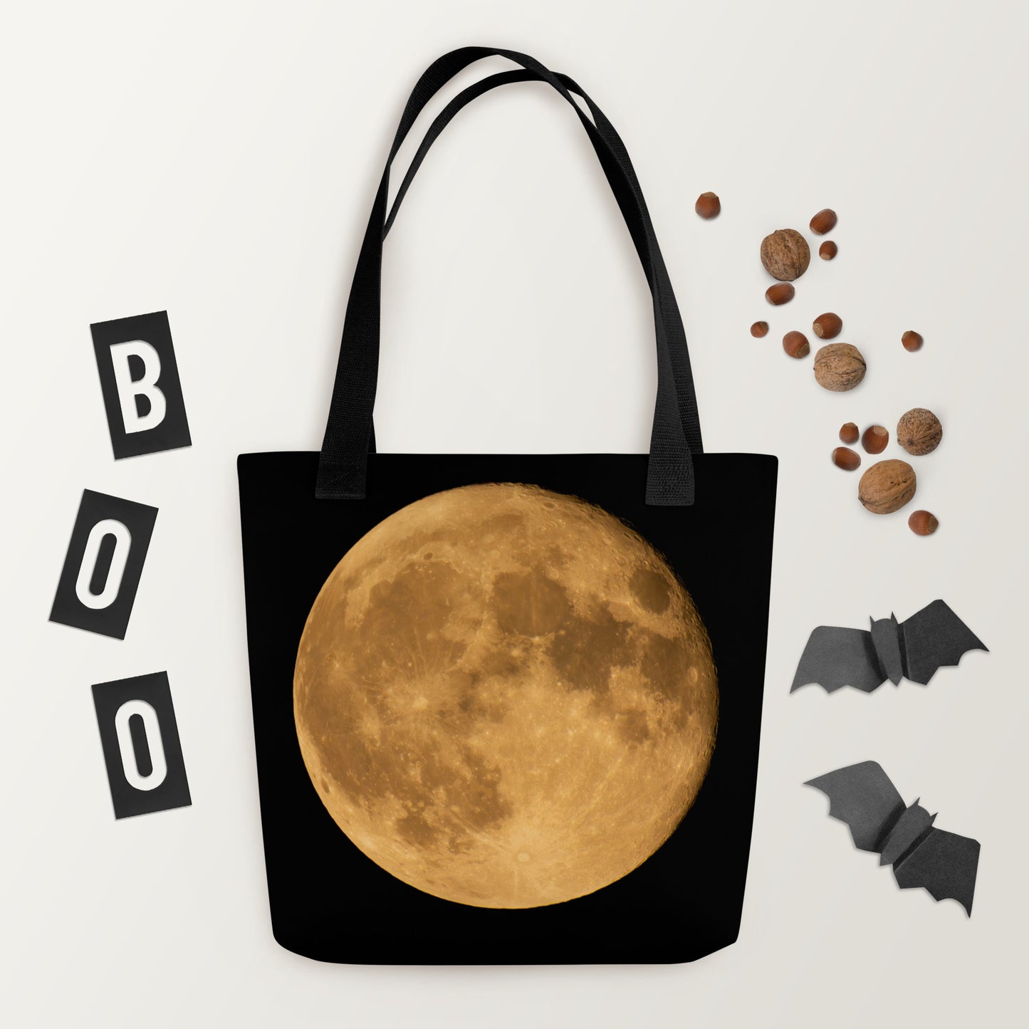 Premium Tote Bag With Stunning Autumn Moon Print – Perfect For Seasonal Gifts, Everyday Use, and Adding A Touch Of Elegance To Your Style