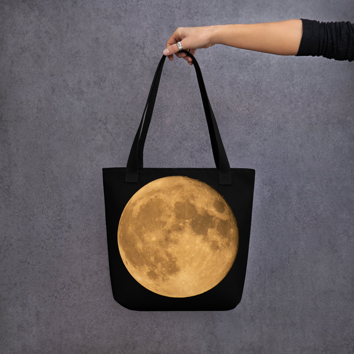 Premium Tote Bag With Stunning Autumn Moon Print – Perfect For Seasonal Gifts, Everyday Use, and Adding A Touch Of Elegance To Your Style