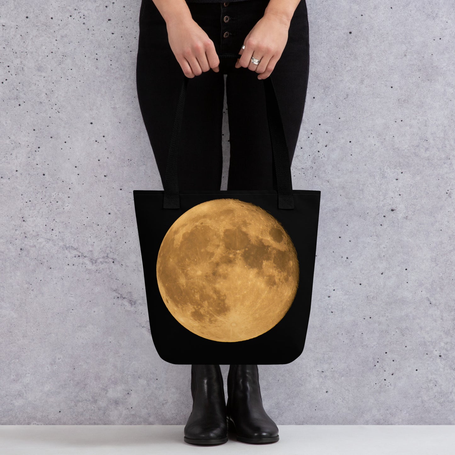 Premium Tote Bag With Stunning Autumn Moon Print – Perfect For Seasonal Gifts, Everyday Use, and Adding A Touch Of Elegance To Your Style