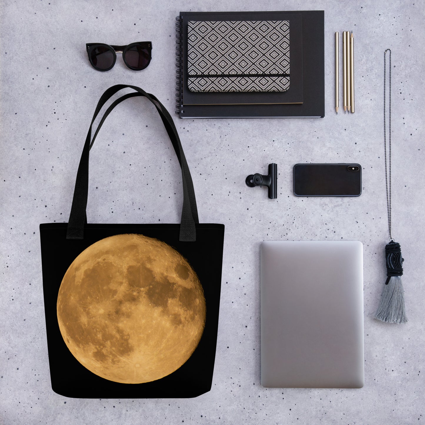 Premium Tote Bag With Stunning Autumn Moon Print – Perfect For Seasonal Gifts, Everyday Use, and Adding A Touch Of Elegance To Your Style