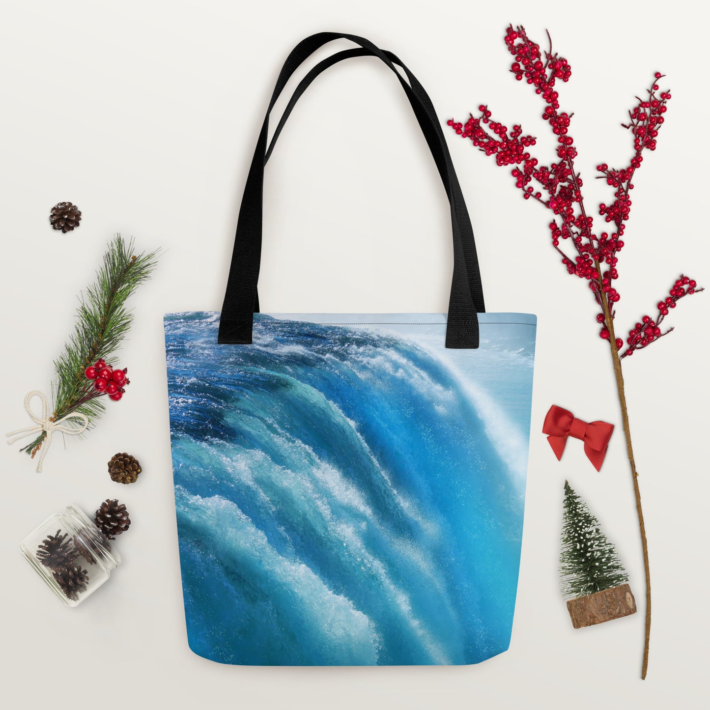 Beautiful Niagara Falls Tote Bag - Vibrant Blue Shades, Sharp Detail - Stunning Photography - Perfect Gift for Nature And Travel Lovers