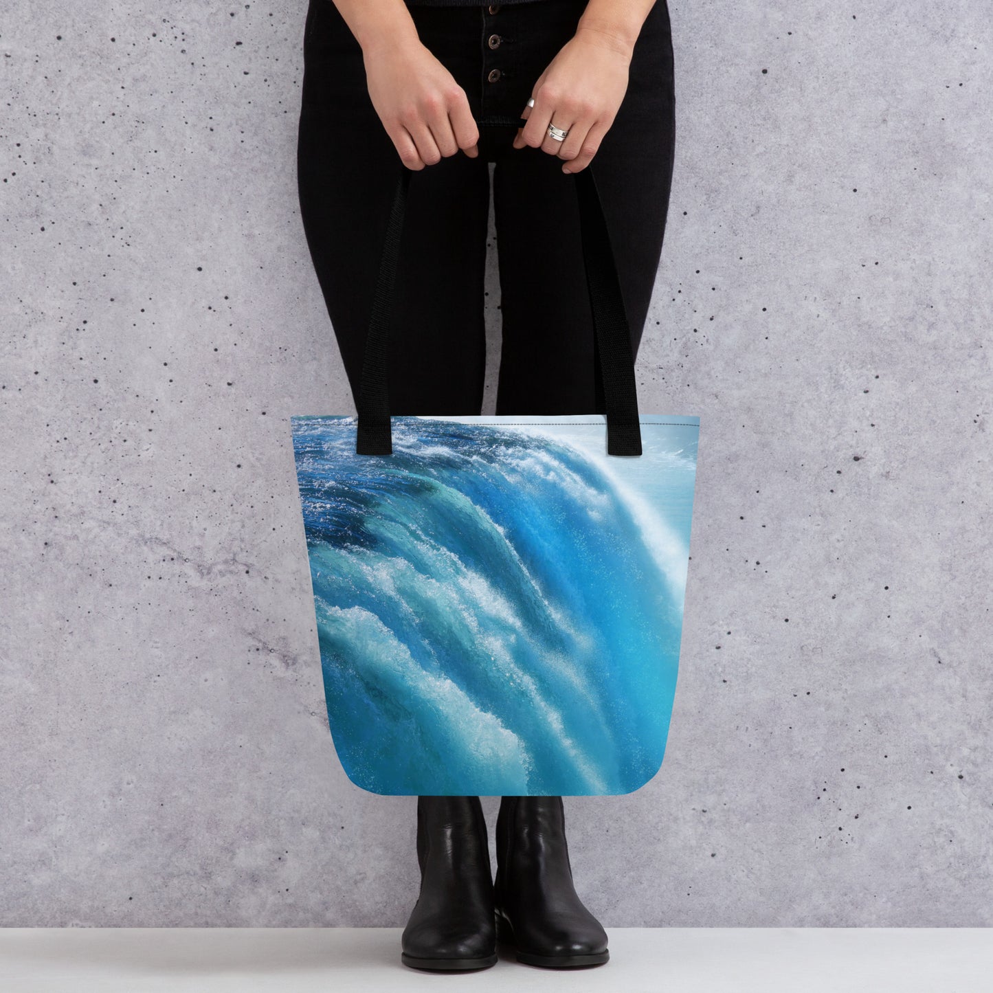 Beautiful Niagara Falls Tote Bag - Vibrant Blue Shades, Sharp Detail - Stunning Photography - Perfect Gift for Nature And Travel Lovers