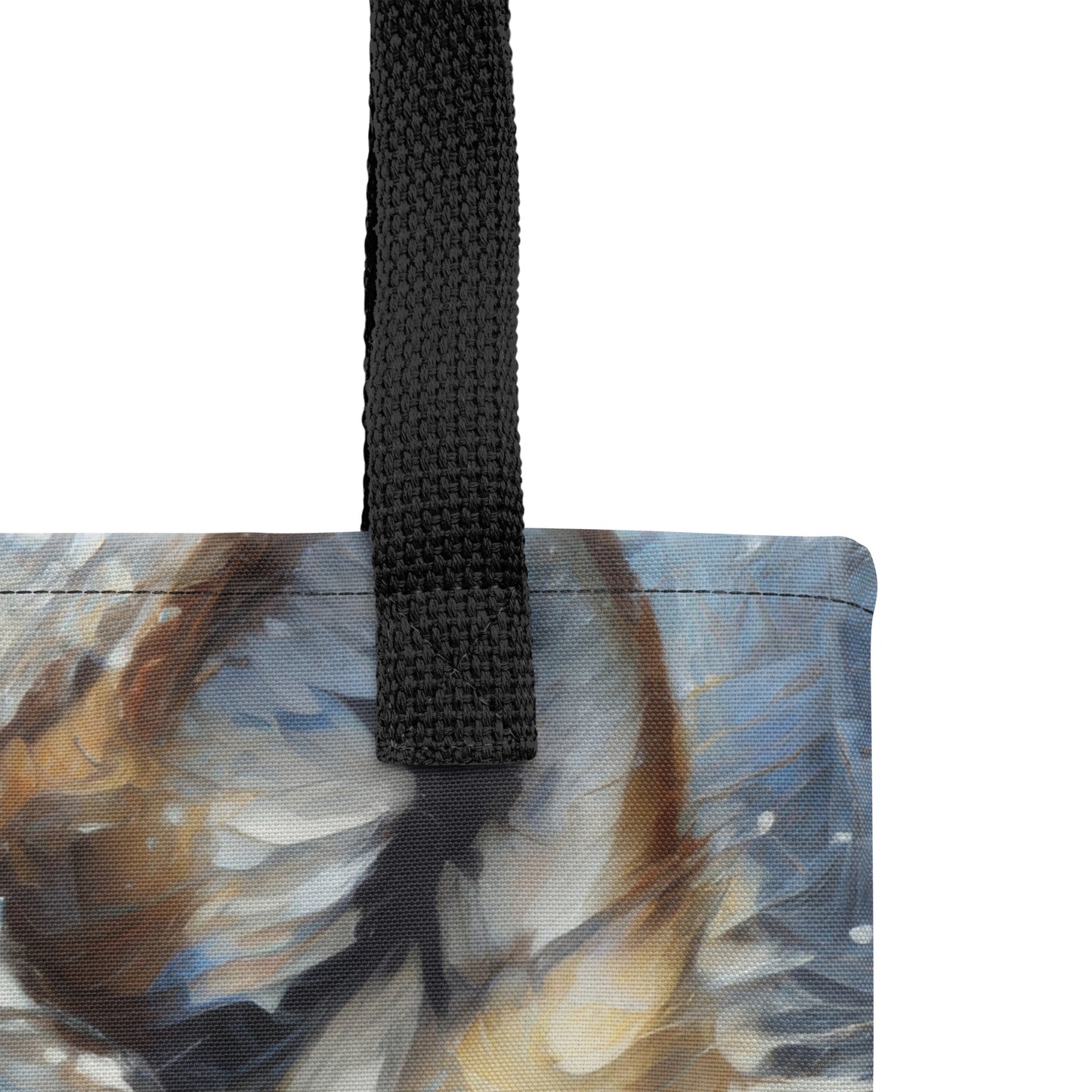 Beautiful Grey Wolf Tote Bag - Vibrant Oil Painting, Winter Landscape, Perfect Gift For Nature &amp; Wildlife Lovers, Home Décor And Shopping