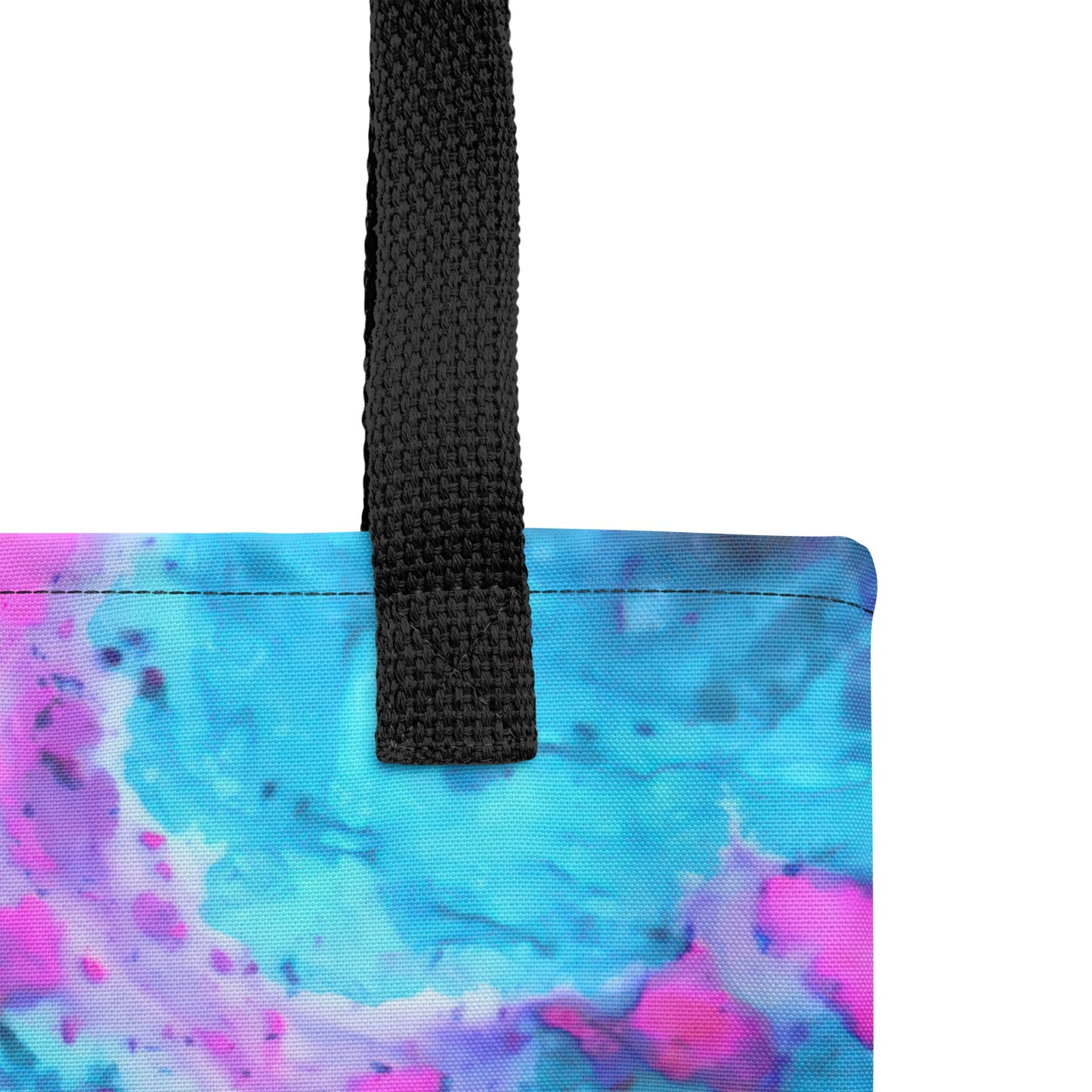 Vibrant Marble Tote Bag | Abstract Mix of Magenta & Cyan | Stylish Fine Art Accessory | Perfect for Modern Art Lovers