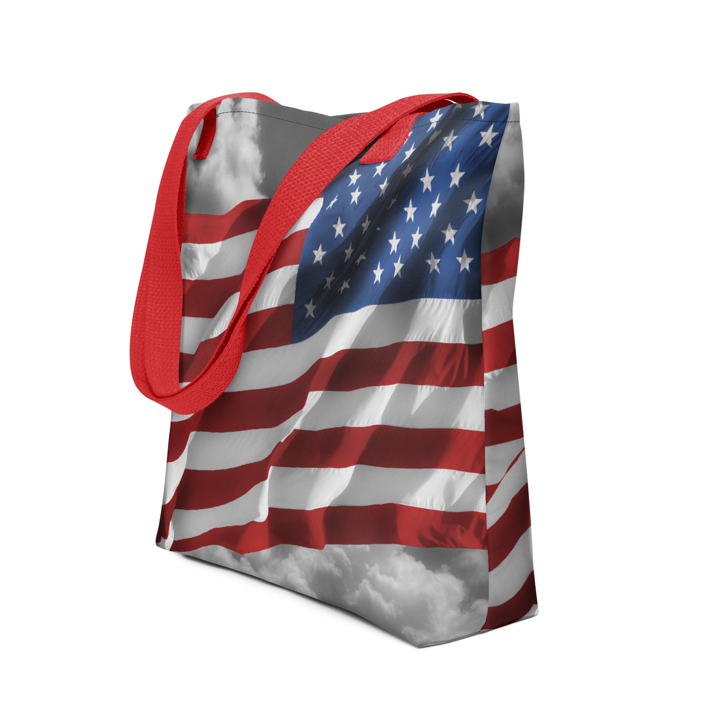 Patriotic Tote Bag - Old Glory American Flag With Color Splash Effect - Stylish Everyday Use & Perfect Gift For Shopping And Fourth Of July