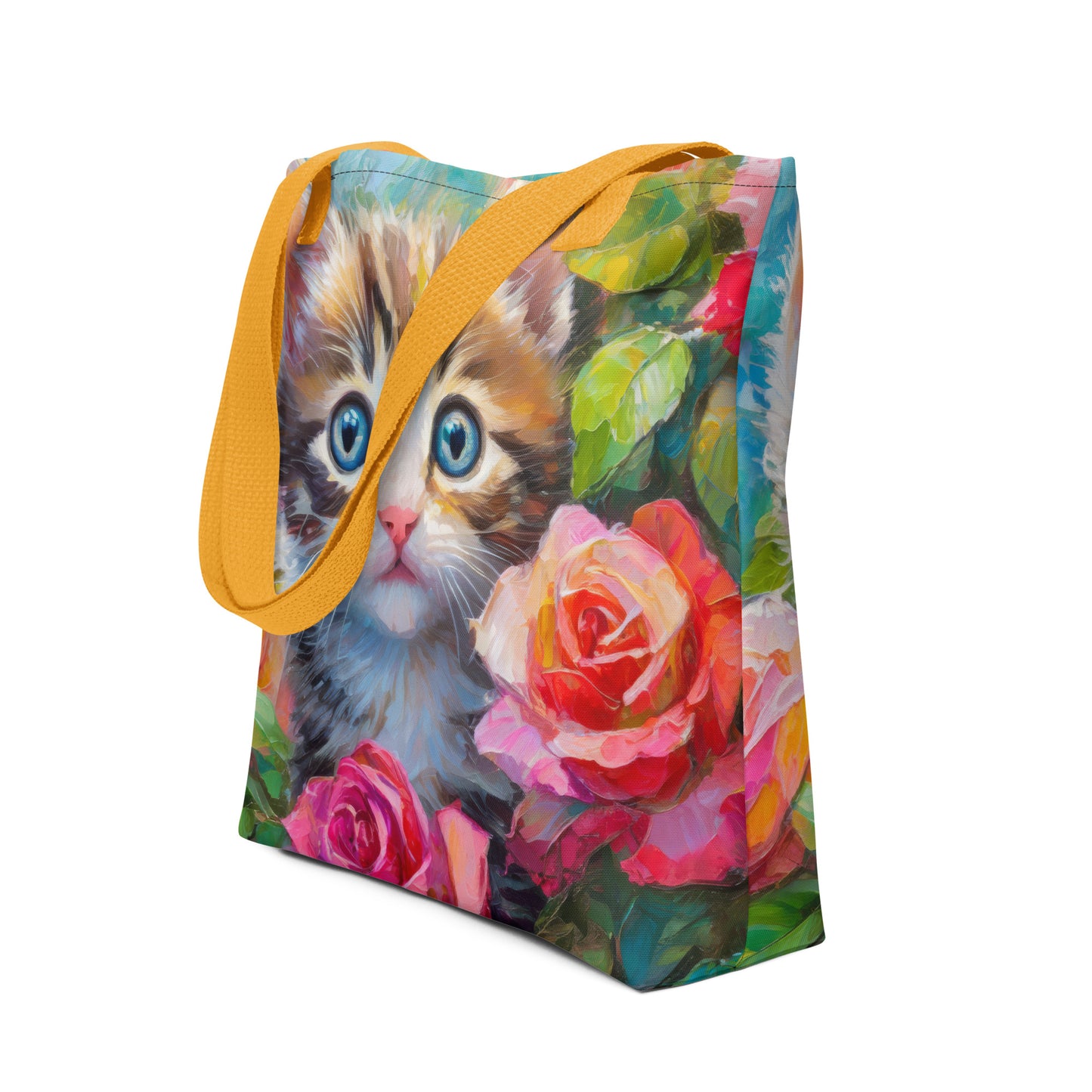 kitten, cat, cats, roses, rose, rose bush, flowers, flower, pets, nature, cute, art,